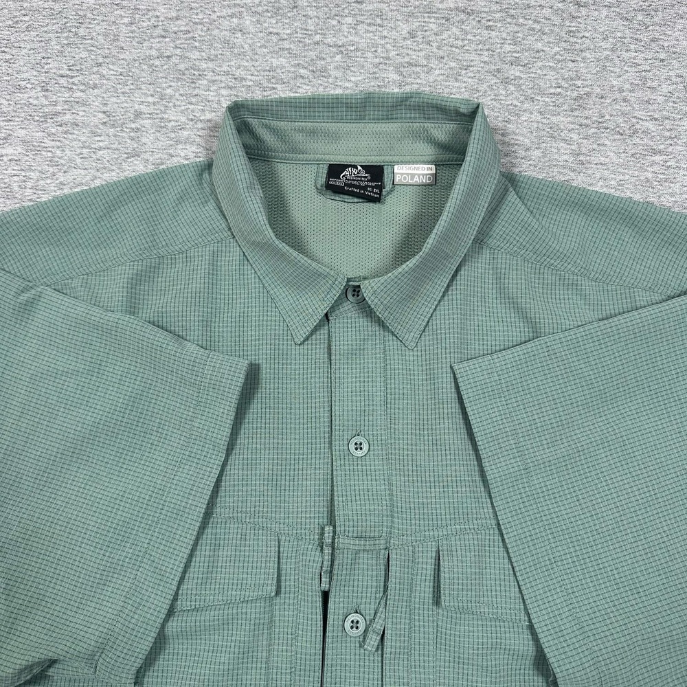 HELIKON-TEX Defender Mk2 Ultralight Shirt Men 2XL Green Ripstop Short Sleeve